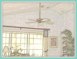 cathedral ceiling with fan
