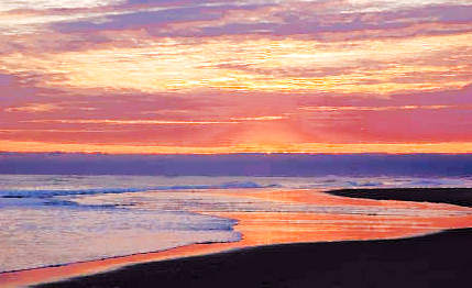 sunset on beach