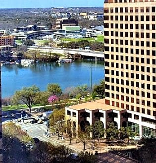 downtown Austin and river