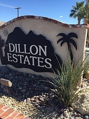 Dillon Mobile Home Estates sign
