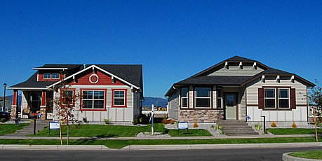 2 model homes in Syringa Gardens in Idaho