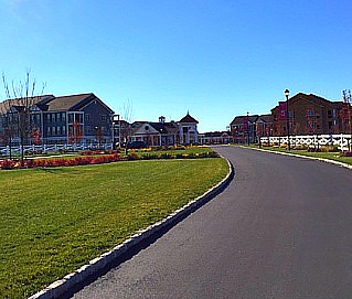 Driveway at entrance to Westbrook Village in East Islip, NY