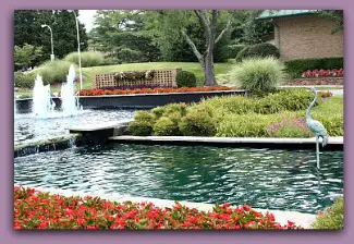 Leisure World fountain at entrance