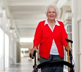 senior citizen with walker