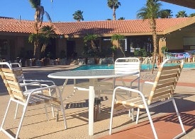Caliente Springs clubhouse and pool
