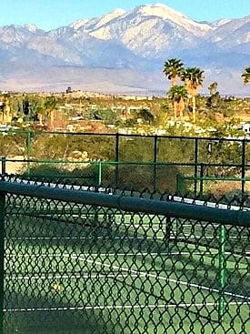 pickle ball courts with mountain view