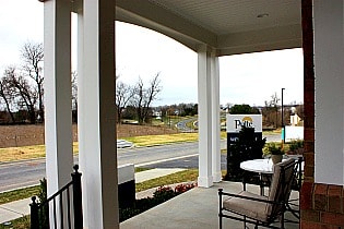 Courts of Clarksburg model home view from porch