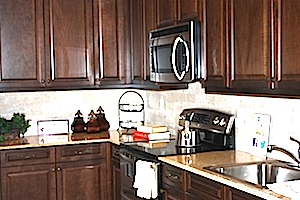 amherst model kitchen at Colony Preserve in Shirley NY
