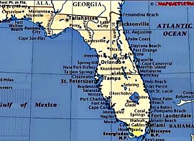 Map East Coast Of Florida