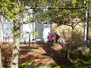 red brick patio