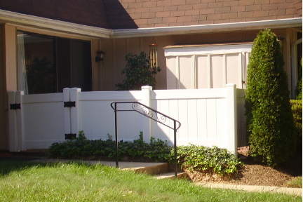 fenced patio garden