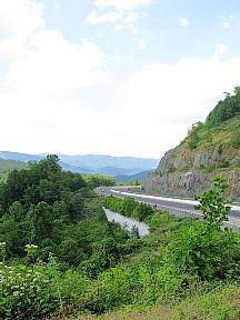 mountain road in North Carolina