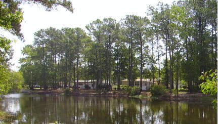 scenic view of lake at Ocean Pines 55+ community in Myrtle Beach