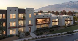 Overture Andalucia 55+ apartments exterior and mountains opt