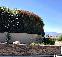 Portola Country Club entrance sign