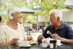 seniors at outdoor restaurant 306