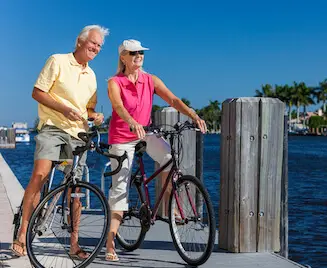 seniors biking in Florida