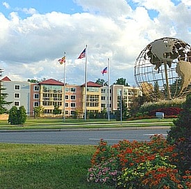 entrance to Leisure World of Maryland and Villa Cortese